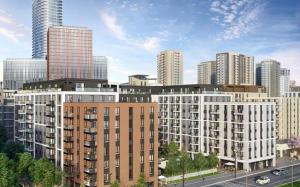 a view of a city with tall buildings at BW Eterna Apartment in Sajmište