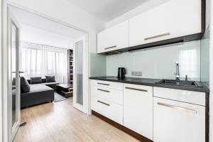 Kuchyňa alebo kuchynka v ubytovaní Family apartment Prague