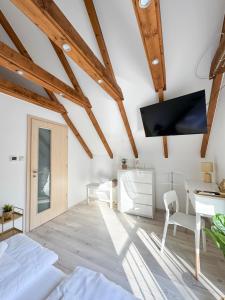 Μια τηλεόραση ή/και κέντρο ψυχαγωγίας στο VINOPORT Apartmanház
