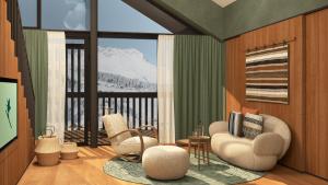 A seating area at Hotel Kristberg - New opening Dezember 2025