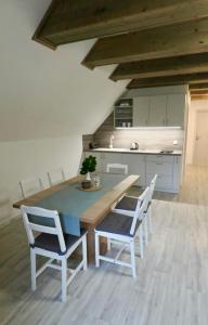 Kuchyň nebo kuchyňský kout v ubytování Apartmány Křivoklát