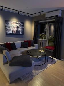 Et opholdsområde på 3-room downtown apartment