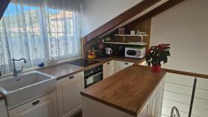 Kuchyňa alebo kuchynka v ubytovaní Viktorija Apartments