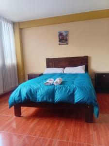 Postelja oz. postelje v sobi nastanitve Pachamama Hostel