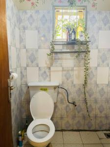 Un baño con inodoro y ventana. en Entire Artist Oasis home, en Kampala 45 fotos más