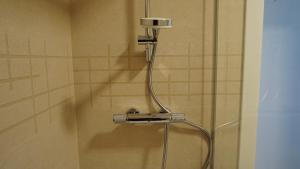 a shower with a shower head in a bathroom at Apartamento La Pina in Cabezuela del Valle +37 photos