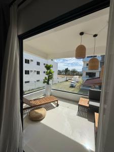 a view from the balcony of a house at Terraza Caribeña in Bayahibe