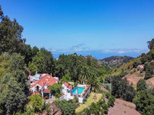 an aerial view of a house on a hill at Charming Retreat in Fontanales with Pool in Moya