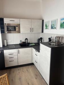 Kuchyň nebo kuchyňský kout v ubytování Hotel Mietz
