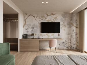 TV a/nebo společenská místnost v ubytování Hôtel des Innovations