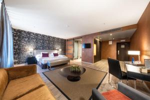 Cama o camas de una habitación en Castilla Termal Burgo de Osma