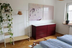 Postel nebo postele na pokoji v ubytování Ferienwohnung am Hauptplatz