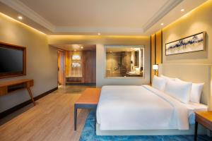 Radisson Blu Resort Dharamshala客房内的一张或多张床位