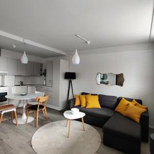 Kuchyň nebo kuchyňský kout v ubytování Studio Linnankatu 25