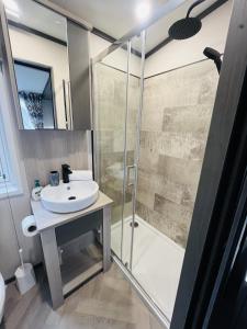 Phòng tắm tại Lakewood Retreat- Brickyard Lakes