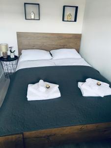 Postel nebo postele na pokoji v ubytování Hajna Apartman + 14 fotografií