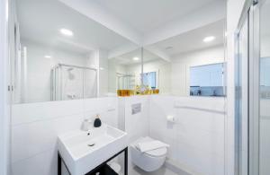 Koupelna v ubytování APARTAMENT PRZY WYDMIE