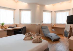 TV a/nebo společenská místnost v ubytování Bes Hotel Terme a Palazzago