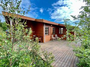 Zahrada ubytování Discover Iceland Lodges