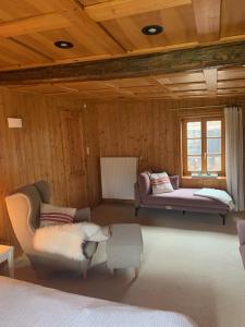 Postel nebo postele na pokoji v ubytování Ferienwohnung in historischer Mühle