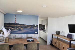 TV a/nebo společenská místnost v ubytování Chalet Zeester J38 Ameland