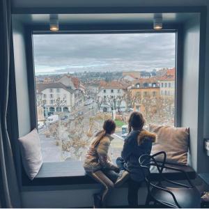 Posezení v ubytování ibis Styles Genève Carouge