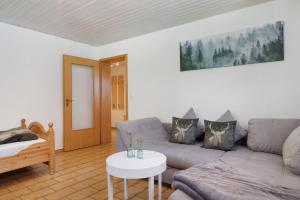 Postel nebo postele na pokoji v ubytování Hugenhof