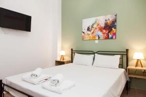 Posteľ alebo postele v izbe v ubytovaní Beautiful new apartment in Petralona