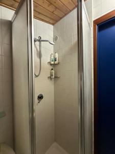 a shower with a glass door in a bathroom at Bilocale a Nicosia in Nicosia +11 photos