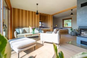 Posezení v ubytování Chata Modřínka apartmány