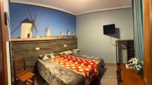 Posteľ alebo postele v izbe v ubytovaní Hostal imperio