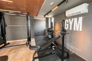 Fitness centrum a/nebo fitness zařízení v ubytování Intermares Flat 3 pessoas 150m Praia