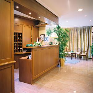 a woman is standing at a counter in a kitchen at Albergo Ristorante Bigiù in SantʼOmobono Imagna