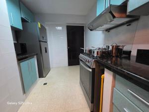 Kuchyň nebo kuchyňský kout v ubytování Elegant Spacious Apt on the Cinta Costera N#9