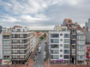 an aerial view of a city street with buildings at Stylish City-View Retreat in Knokke-Heist