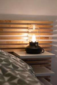 En eller flere senge i et værelse på Meublé de tourisme 3 étoiles Les Berges de Marne + 21 billeder