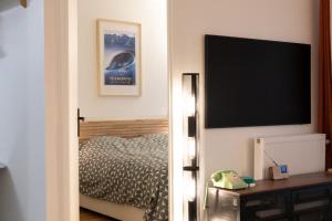 Et tv og/eller underholdning på Meublé de tourisme 3 étoiles Les Berges de Marne