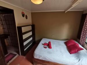 Postel nebo postele na pokoji v ubytování Cabinas la Antorcha