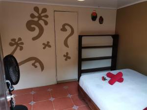 Postel nebo postele na pokoji v ubytování Cabinas la Antorcha