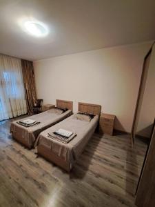 巴统apartament TEKO的一间设有两张床的客房,