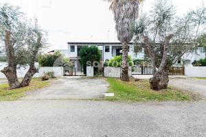 a driveway in front of a house with trees at Alice Flat - SAN FOCA in San Foca