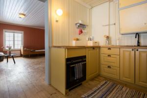 Experience Jotunheimen from Vevstogo - sauna with a view and eco living in an old school building的厨房或小厨房