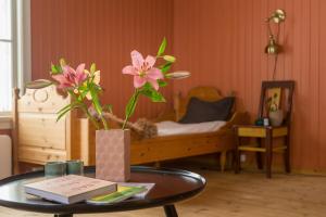 Experience Jotunheimen from Vevstogo - sauna with a view and eco living in an old school building的休息区
