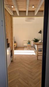 Postel nebo postele na pokoji v ubytování Tiny Tranquille