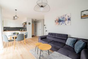 Η κουζίνα ή μικρή κουζίνα στο Horyzont Apartamenty - NAVIGATOR- możliwość wykupienia śniadań!!!