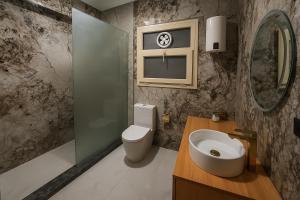 Koupelna v ubytování KweG