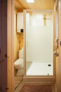 SidzinaにあるDomki pod Halą Krupową - Chata na szlakuのバスルーム(トイレ、ガラス張りのシャワードア付) +32枚の写真