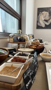 a table with many different types of food on it at Zhebota garden Tianeti in Zhebota