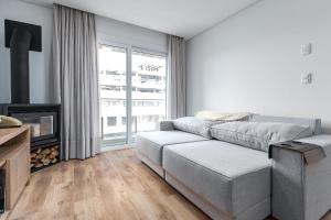 Katil atau katil-katil dalam bilik di Apartamento Canela Retrô by Achei