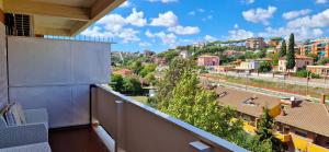 A balcony or terrace at Casa Stazione Magliana